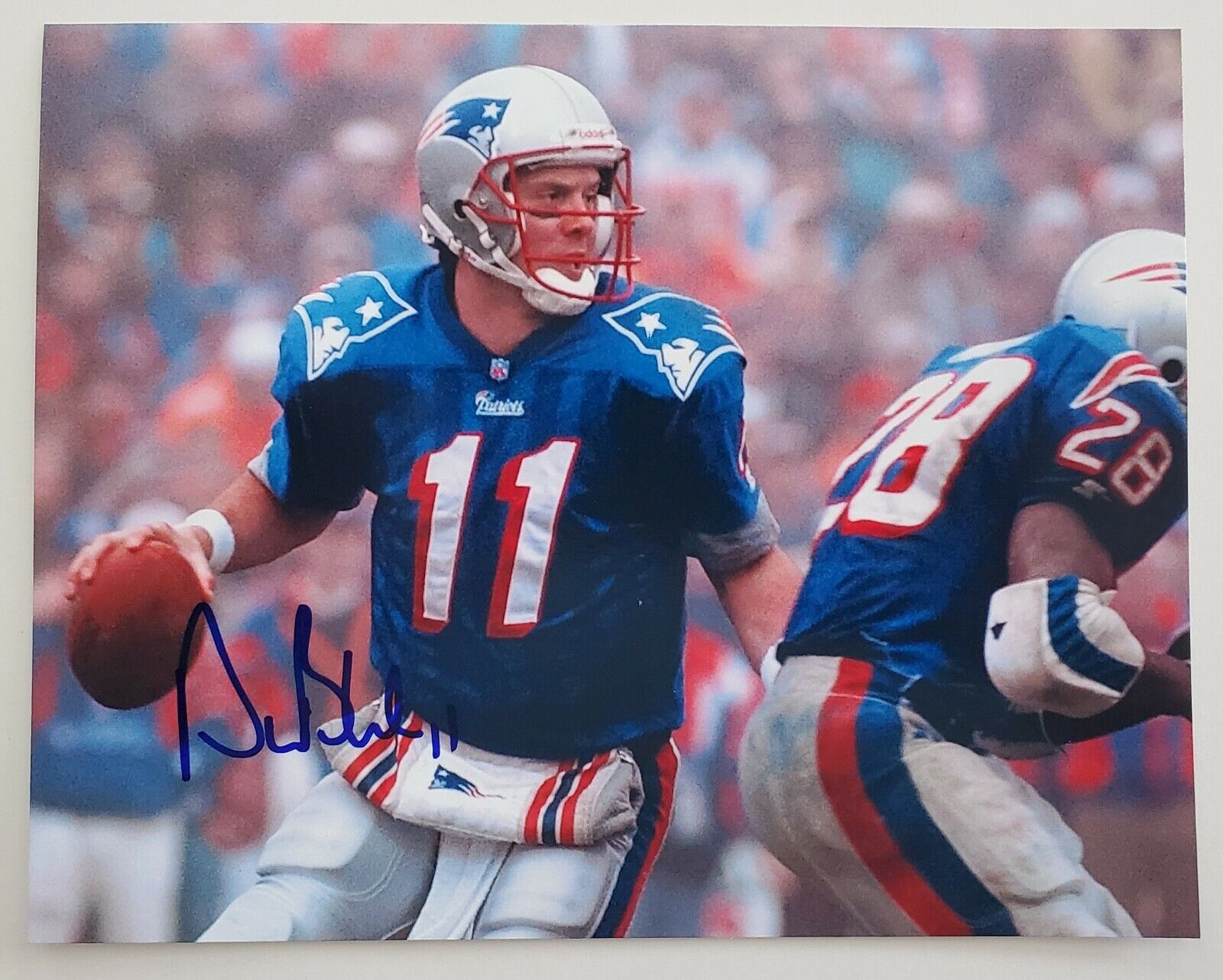 Drew Bledsoe Signed New England Patriots 8x10 Photo Poster painting 4x Pro Bowl RAD