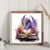 Dragons And Books-14CT Stamped Cross Stitch 50*50cm