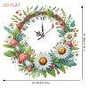 DIY Daisy Mushroom Diamond Clock Art Pendant Home Wall Decoration Crafts