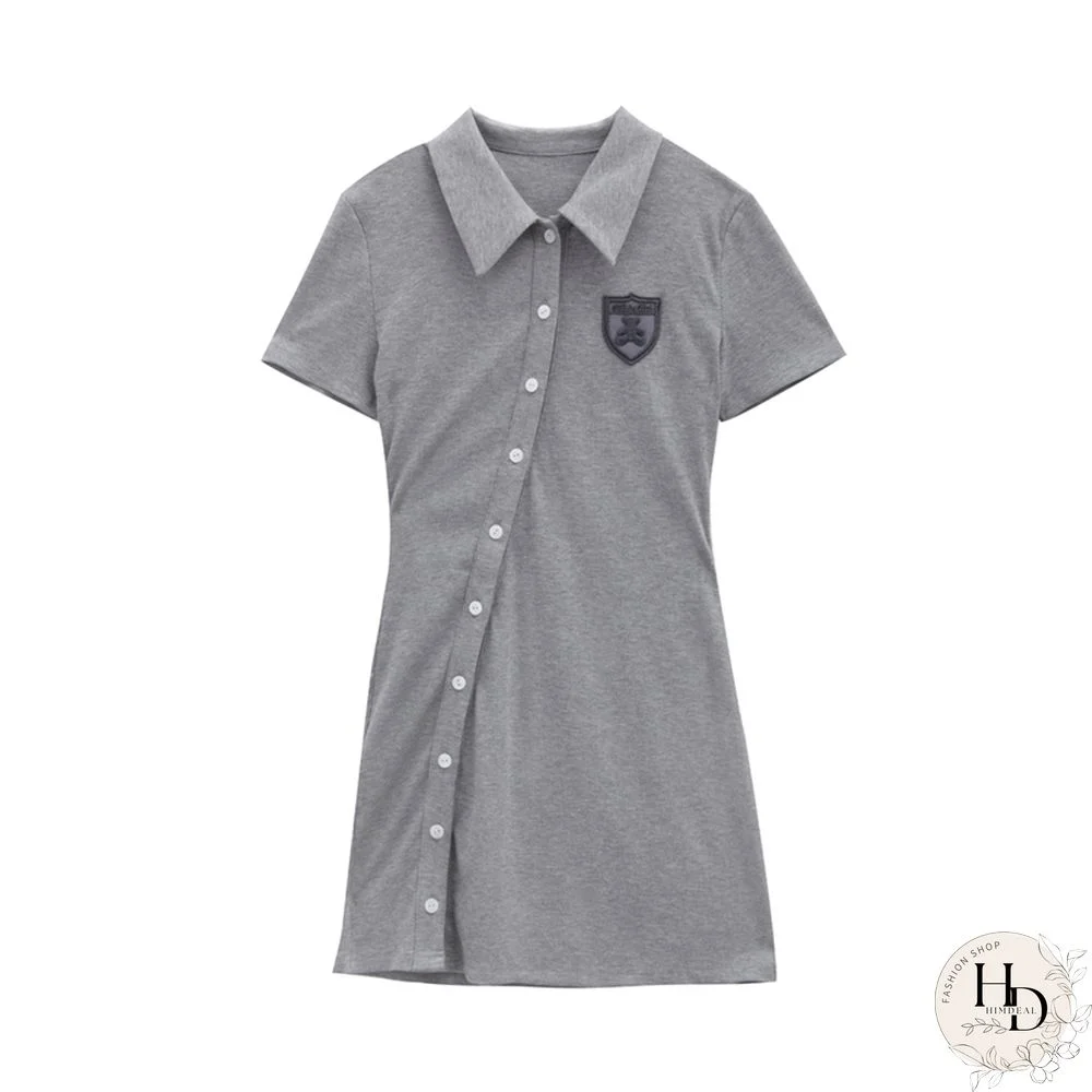 Short Sleeve Buttons Sexy Bodycon Maxi DressesFor Women Autumn Fashion Streetwear Outfits Party Elegant Wear Woman Dress