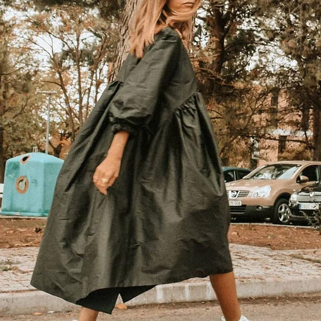 Women Vintage O-neck Floral Print Loose A-Line Dress Half Sleeve Party Dress Autumn Elegant Fashion Ladies Dresses Vestidos 2022