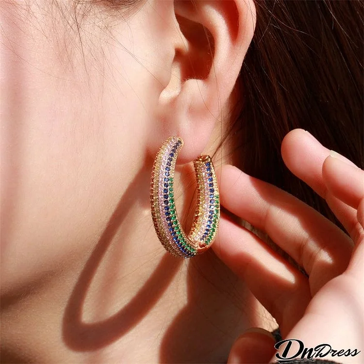 Simple Trendy Colorful Exaggerated Women's Earrings