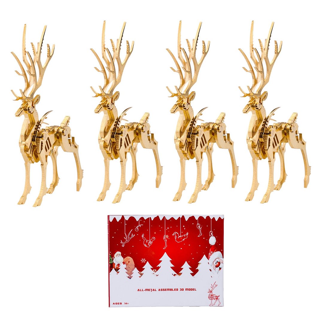 200Pcs+ DIY 3D Assembling Ornament Christmas Elk Model,okpuzzle,3dpuzzle,puzzle shop,puzzle store