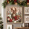 Cross Stitch Needlework Kit 11CT Stamped 40x40cm Holiday(Reindeer Snow)