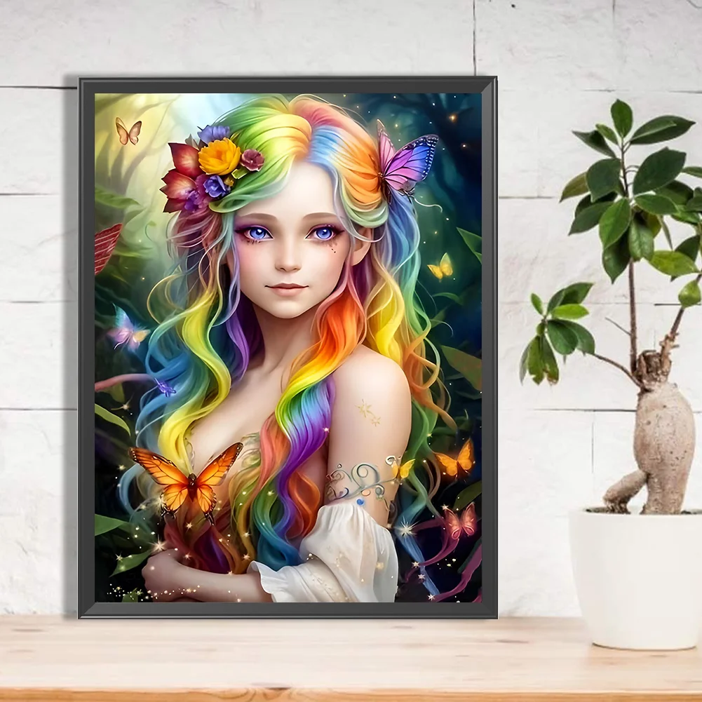 Diamond Painting - Full Round Drill - Elf Girl(Canvas|30*40cm)