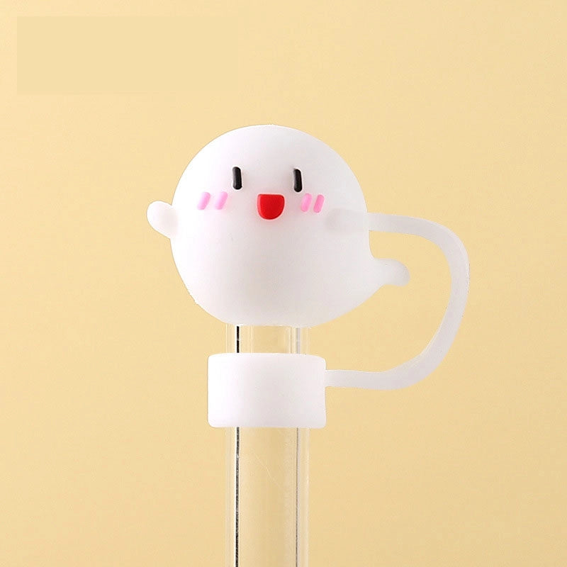 Casual Elegant Cute Flower Silica Gel Straw Decorative Cap 1 Piece