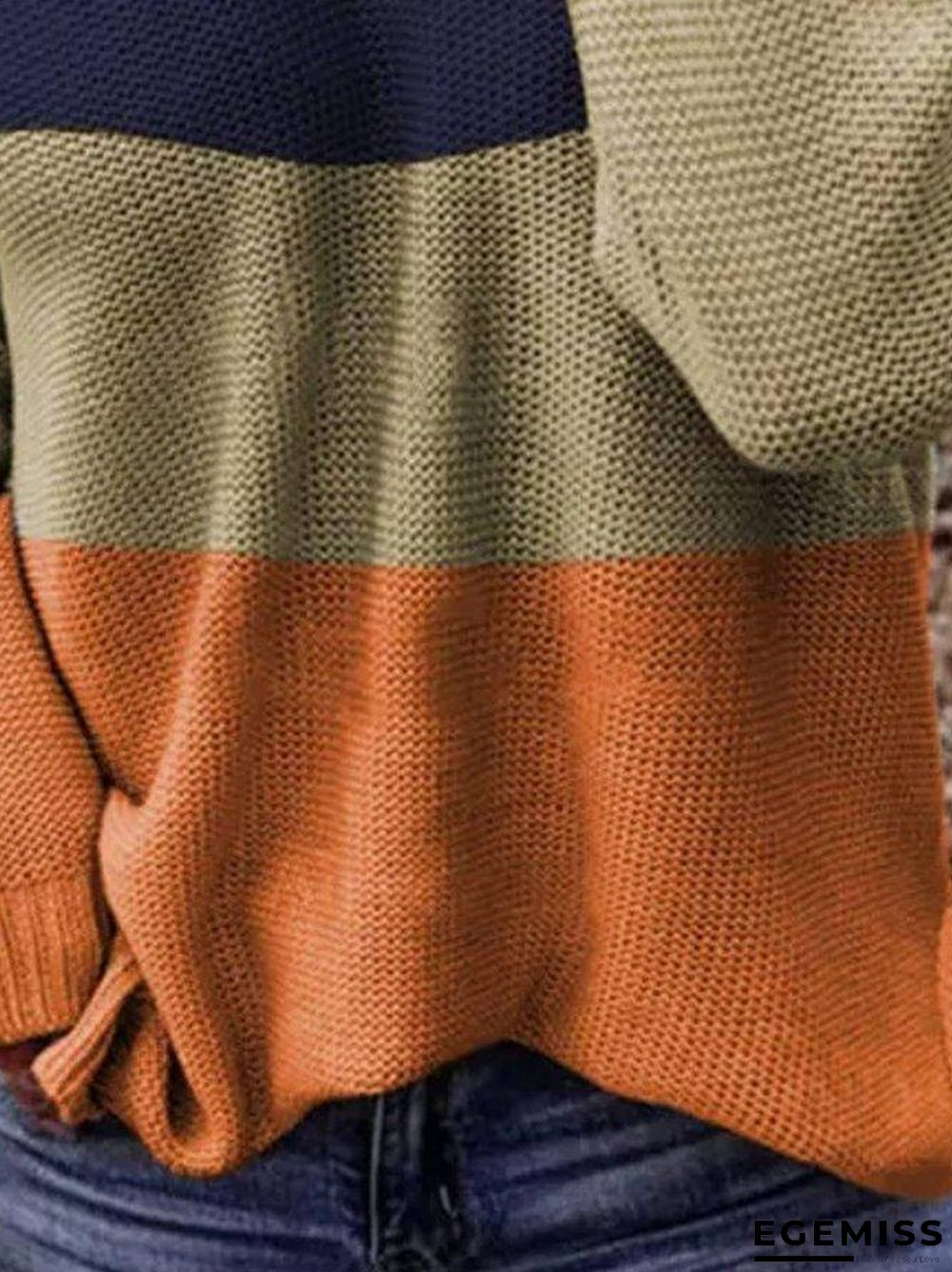 Casual Long Sleeve V Neck Sweater | EGEMISS