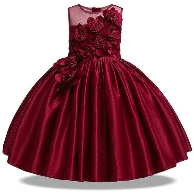 2021 Summer Baby Girl Party Dress Kids Dresses For Girls Children Elegant Birthday Princess Dress Wedding Dress 10 Year Vestidos