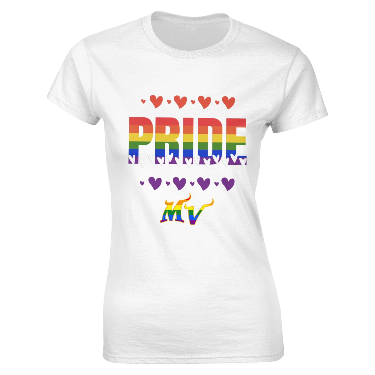 Minnesota Vikings Hearts Pride Women's Classic-Fit T-Shirt