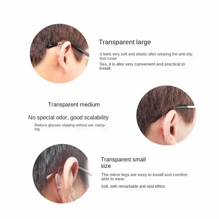 Outdoor Ear Hooks Sport Silicone Accessories Glasses Holder Anti Slip ...