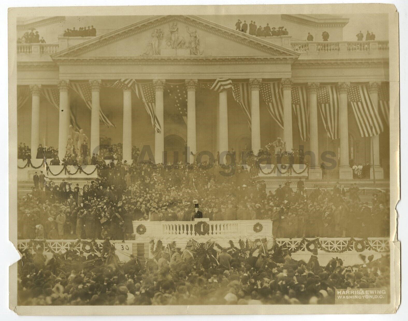 President Woodrow Wilson's Inaugural Address - Early 1900s Press Photo Poster paintinggraph