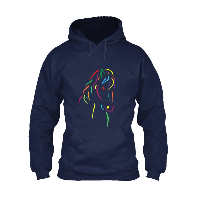 Horse Head Colorful, Horse Classic Hoodie