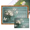 Rose Vase and Proverb-11CT Stamped Cross Stitch 60*40cm(Big Size)