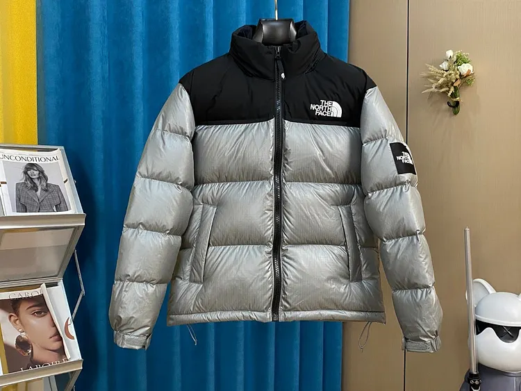 1996 The North Face silver-grey down jacket #Men's