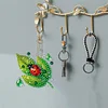 (US Only)6Pcs Double Sided Special Shape Garden Ladybug Diamond Painting Keychain