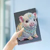 5D Diamond Mosaic Notebook 50 Pages DIY Partial Special Shaped Drill Journal A5 Chinese Zodiac Notebook Kit