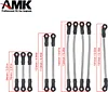 AMK 10 Pcs Metal TRX4 Links Set Suspension Steering Linkage Panhard Bar for 1/10 Scale RC Crawler 324mm Wheelbase TRX-4 Defender