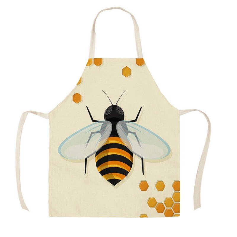 【Limited Stock Sale】Linen Kitchen Apron - Honey Moon Bee
