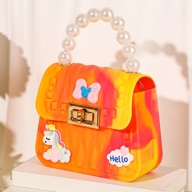 Women’s Silica Gel Animal Minimalist Classic Style Square Flip Cover Handbag