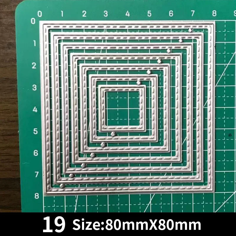 Frames Square Card Curves Border Metal Cutting Dies for DIY Scrapbook Cutting Die Paper Cards Embossed Decorative Craft Die Cut