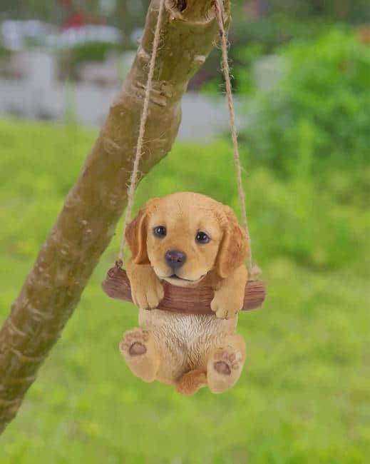 

Little Puppy Swinging – Paint By Numbers - 40*50CM, 501 Original