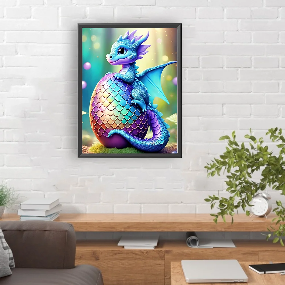 Diamond Painting - Full Round Drill - Colorful Dragon Egg(Canvas|30*40cm)