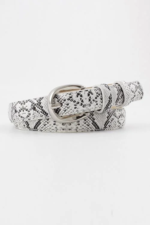 Skinny Snakeskin Belt
