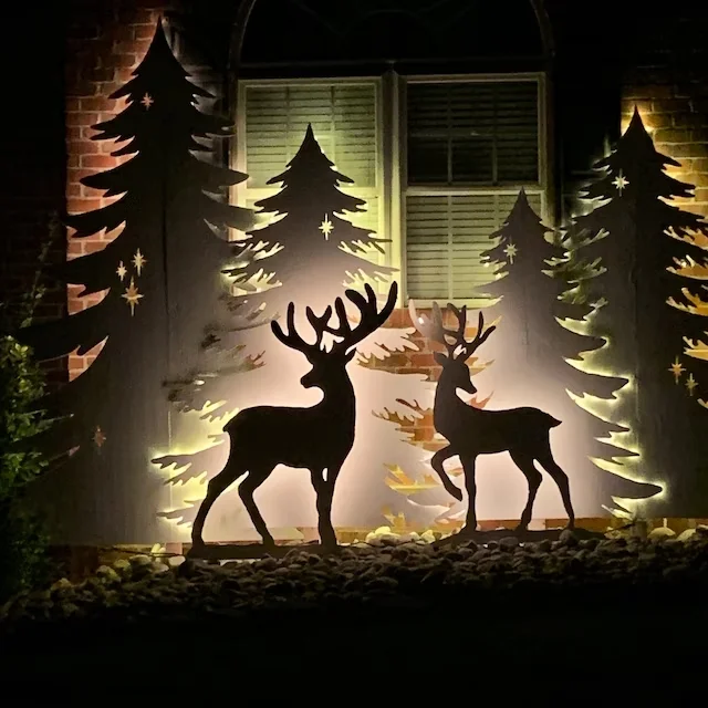Christmas Tree & Reindeer Silhouette PDF Templates