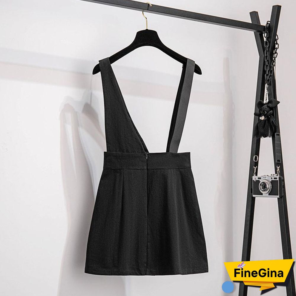 Fashion V-Collar Blouse+Belt Skirt P11742