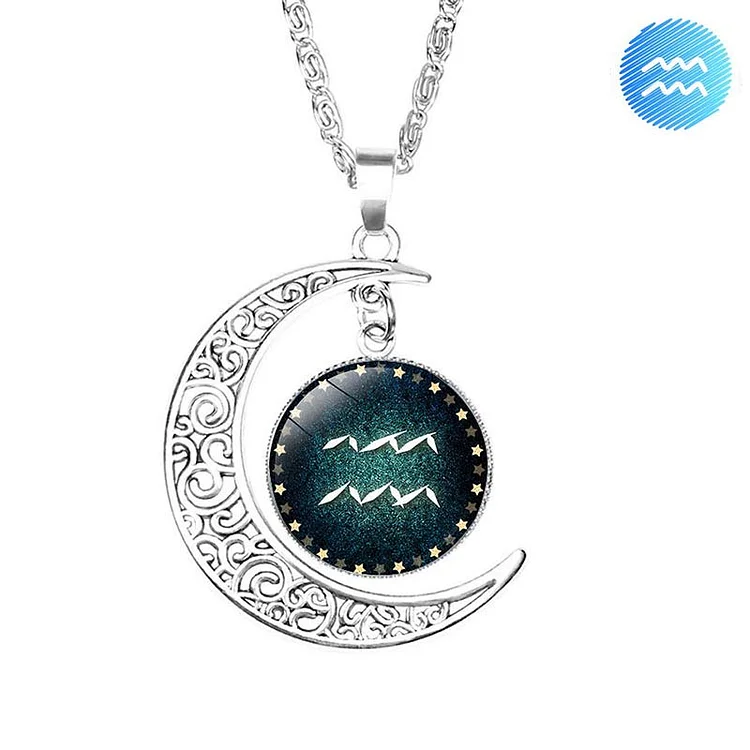Moon Healing Zodiac Necklace|aquarius