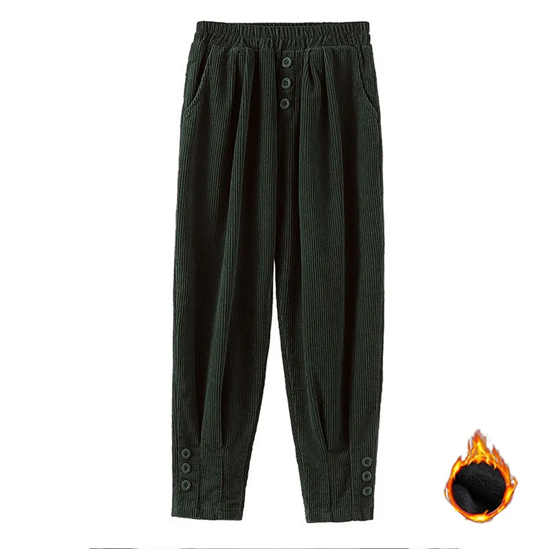 Pants Women Solid Harem Button New Arrival Corduroy Fashionable Ulzzang BF Large Size 4XL Beam Feet Pant Womens Casual Hot Daily