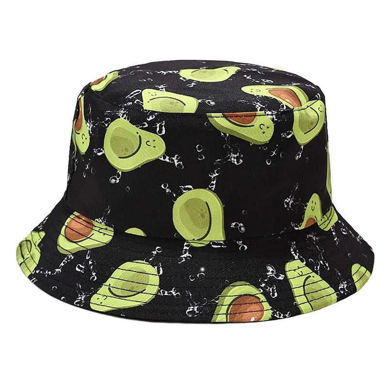 Fruit Printed Fisherman Hat Men’s Basin Hat Women’s Outdoor Sun Hat Double-sided Wearing Hat Trendy