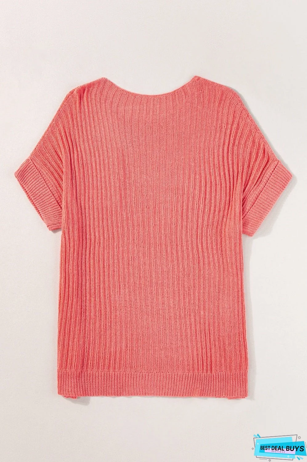Round Neck Half Sleeve Knit Top
