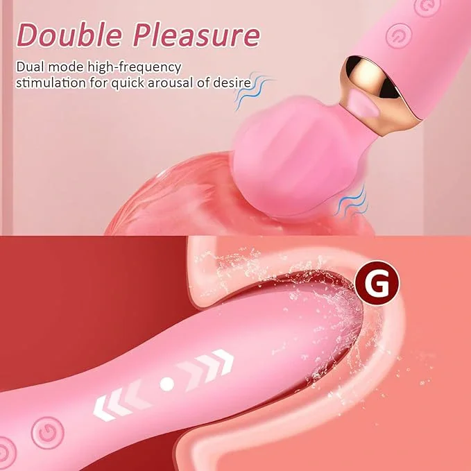 Clitoral Stimulator Anal Nipple G Spot Vibrators,10 Patterns Speeds Magic Quiet Dual Massager and Waterproof