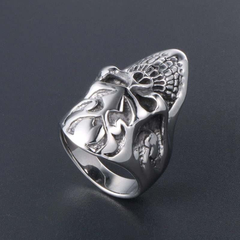 IG Style Retro Punk Skull 304 Stainless Steel Polishing Halloween Men’s Rings