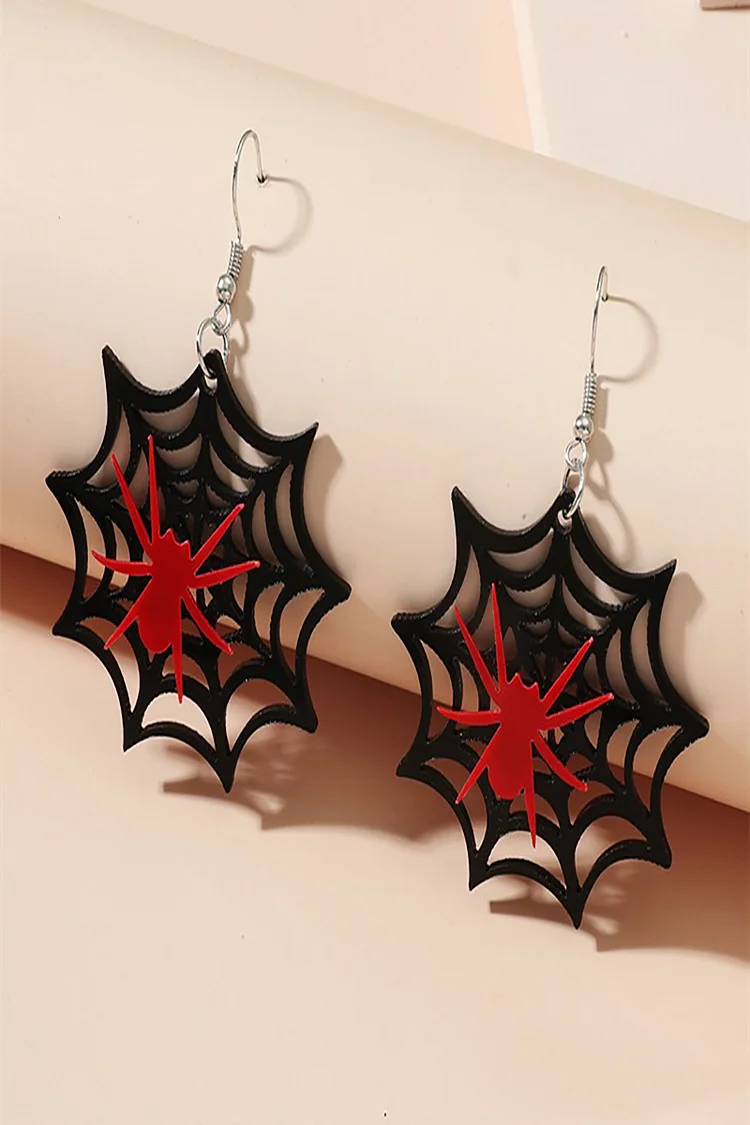 Halloween Costumes Black Spider Ghost Skull Earrings 2024 - Xpluswear