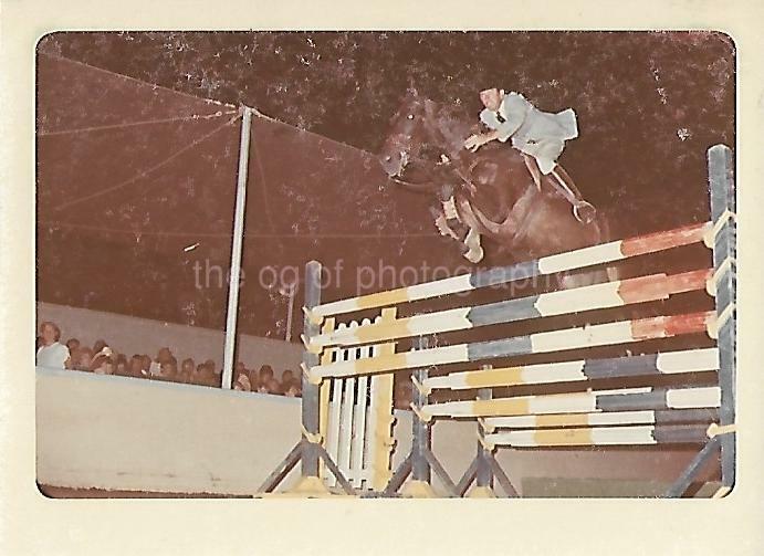 HORSE + RIDER Show FOUND Photo Poster paintingGRAPH Color Competition Snapshot VINTAGE 07 16 B