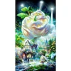 Diamond Painting -DIY Round Drill Rose Castle(70*40 CM)