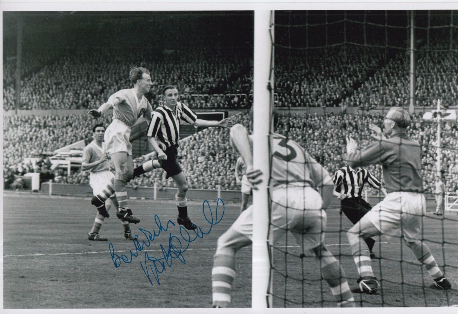 Vic Keeble Hand Signed Newcastle United 12x8 Photo Poster painting 1.