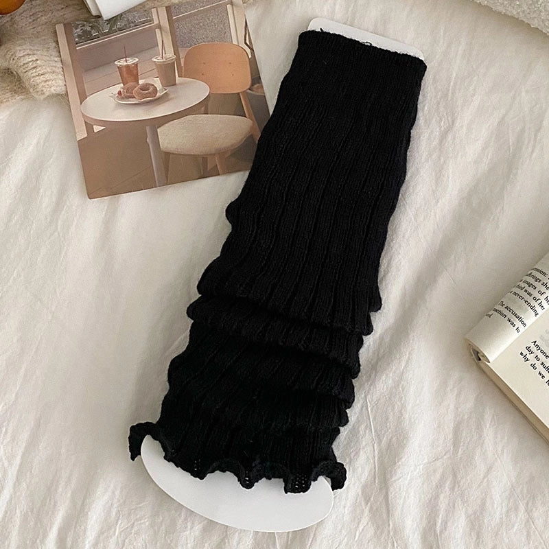 Women’s Vacation Minimalist Solid Color Cotton Polyacrylonitrile Fiber Crew Socks A Pair