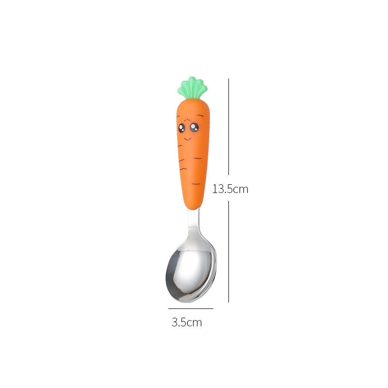 Cute Carrot Stainless Steel Tableware 1 Piece