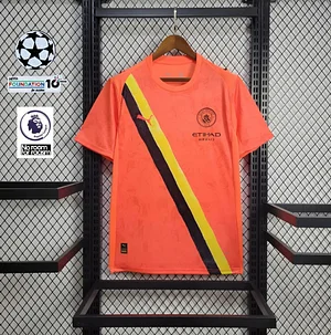 2025/2026 Manchester City KidSuper Joint Edition Orange Football Shirt 1:1 Thai Quality