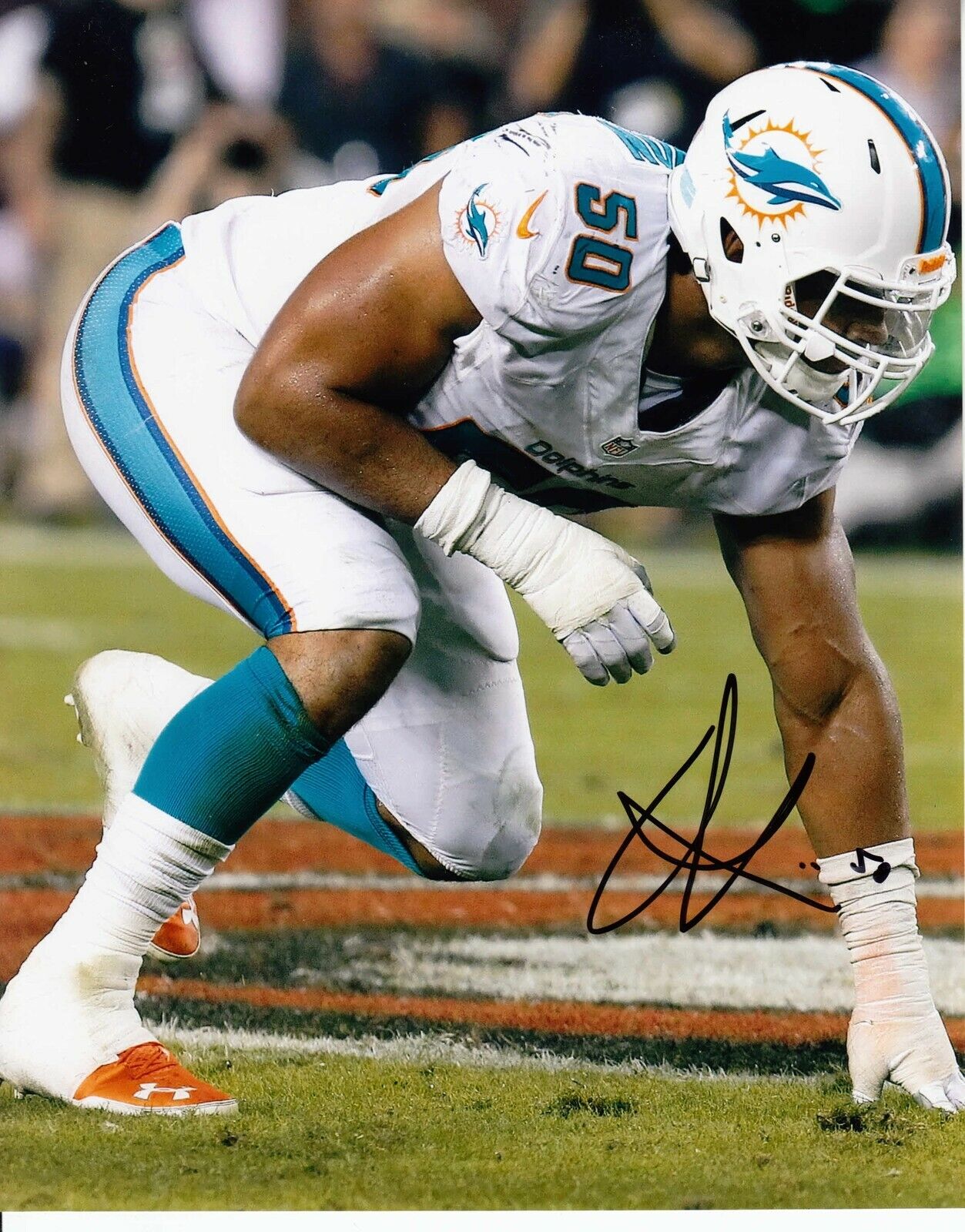 Oliver Vernon #2 8x10 Signed Photo Poster painting w/ COA Miami Dolphins