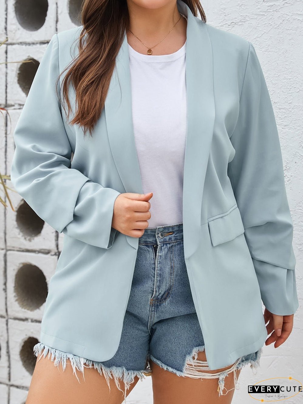 Open Front Plus Size Blazer