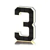 LED Illuminated Modern Address Sign Waterproof Personalized Solar Powered Address Number Dusk To Dawn Adhesive Or Screw Mount for Outside House Light Up Courtyard Hotel Bar