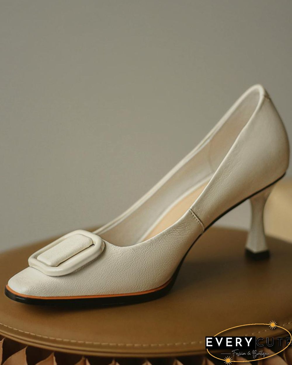 Solid Color Shallow Mouth High Heels