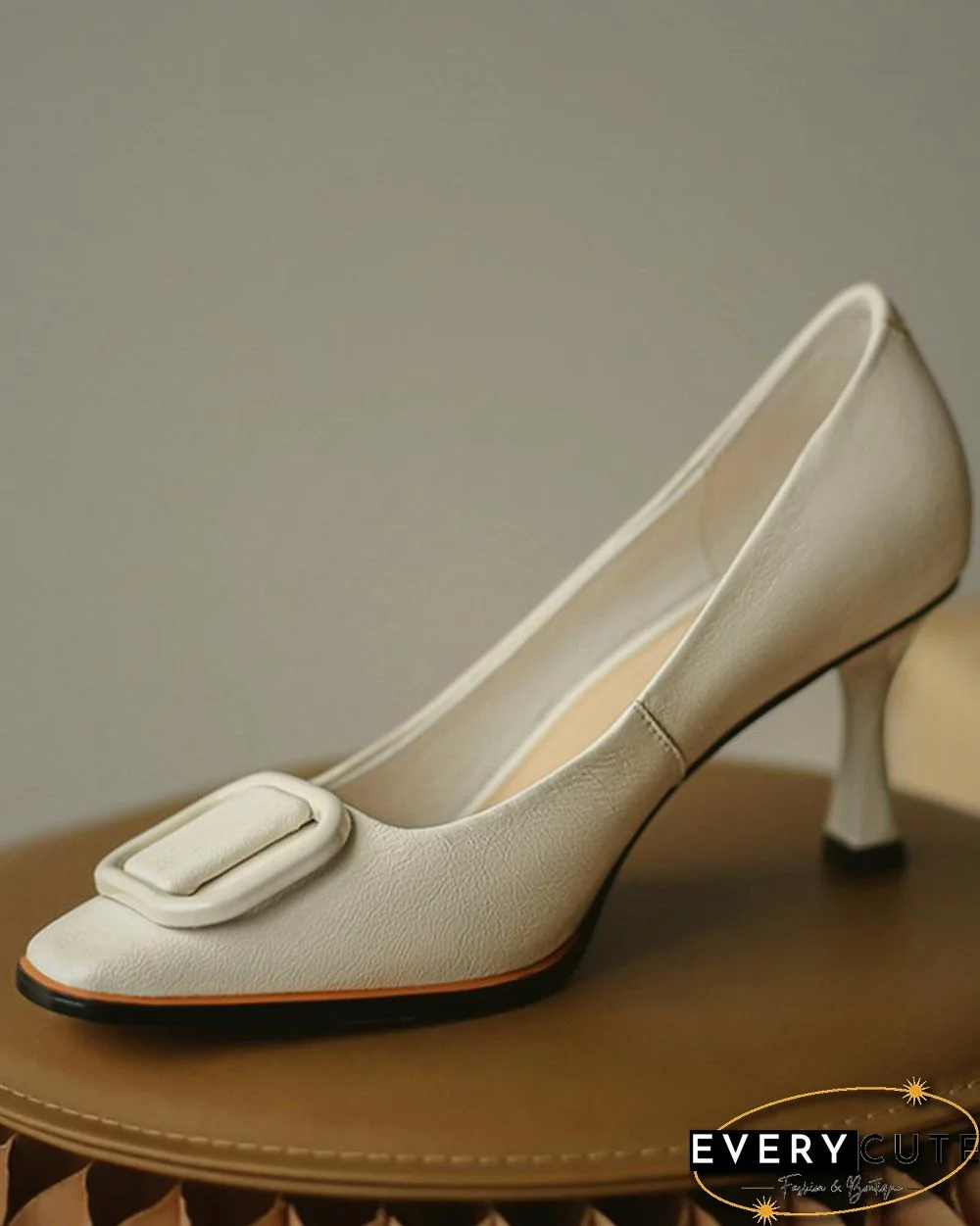 Solid Color Shallow Mouth High Heels