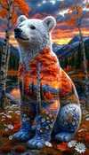 Luxury AB Velvet Diamond Painting Kit - Bear