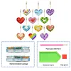 12pcs Love Symbol Double-Sided DIY Diamond Painting Keychain Kit