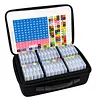 Transparent Diamond Painting Storage Box Set with Handle Bag & Stickers Diamond Painting Storage Case Portable Bead Storage Box for Diamond Painting Accessories and Tools